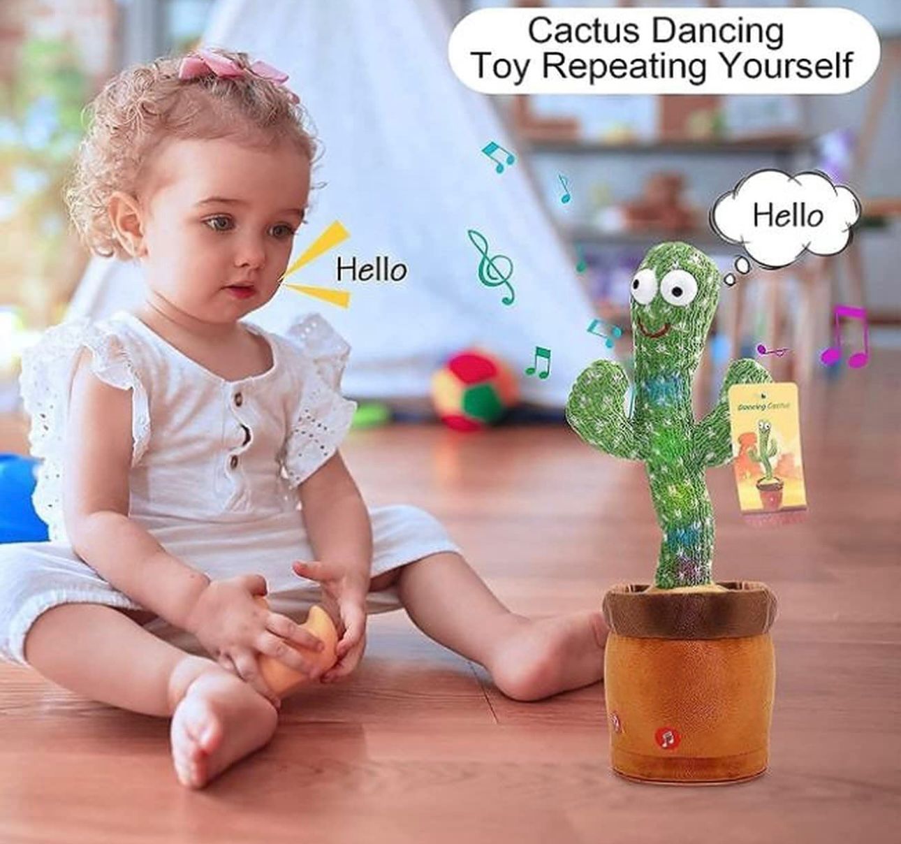 Rechargeable Dancing Talking Cactus Toy