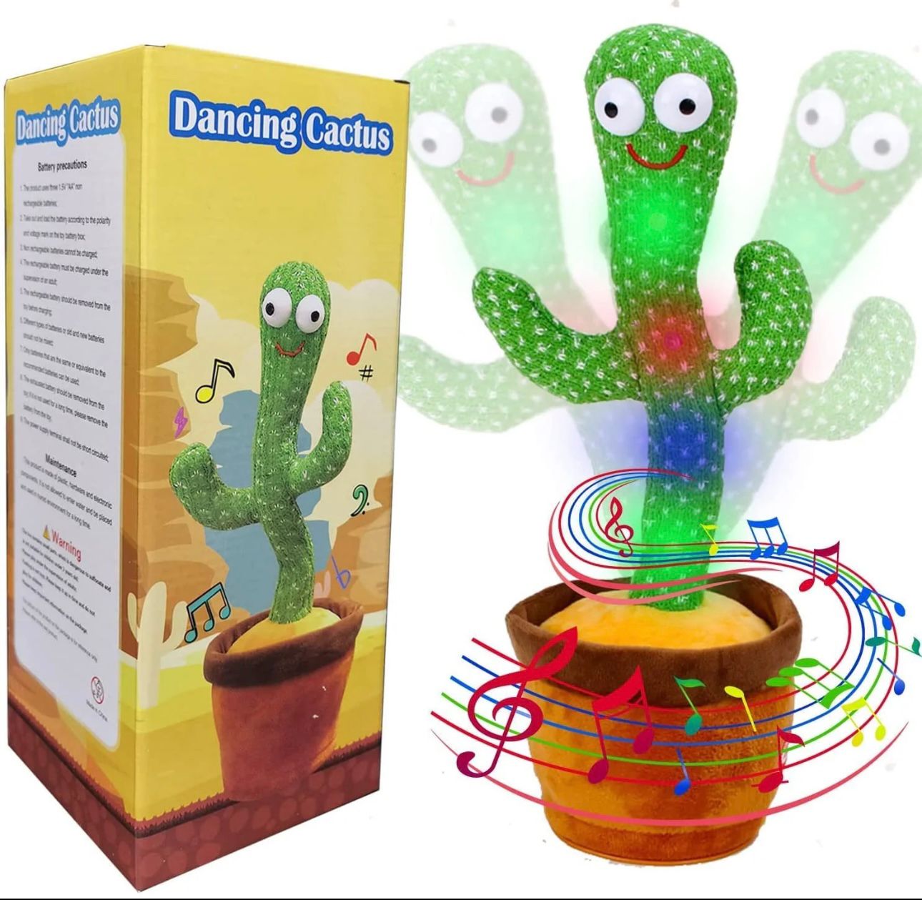 Rechargeable Dancing Talking Cactus Toy