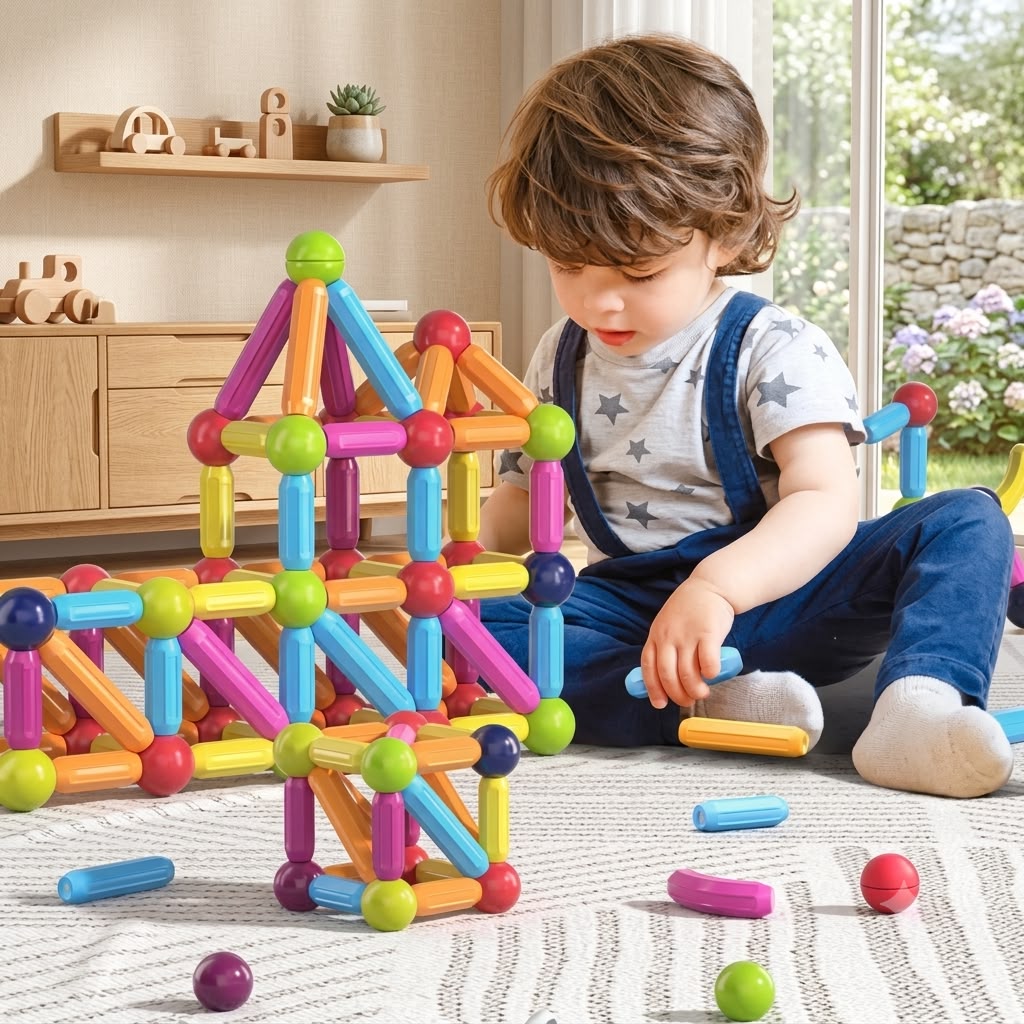 Intelligent Magnetic Construction Blocks Set