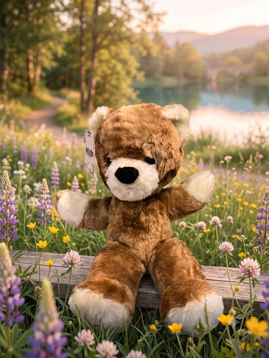 Premium Plush Brown Teddy Bear with White Ears & Feet – Ultra Soft Stuffed Toy for Kids & Gift Giving