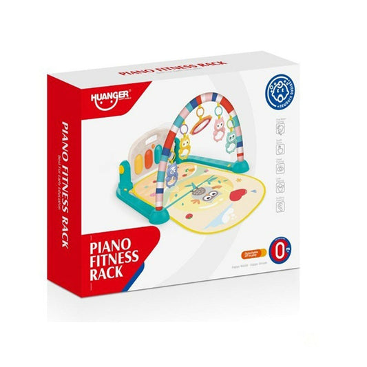 Huanger Piano Fitness Rack – 3-in-1 Baby Play Gym with Music & Lights