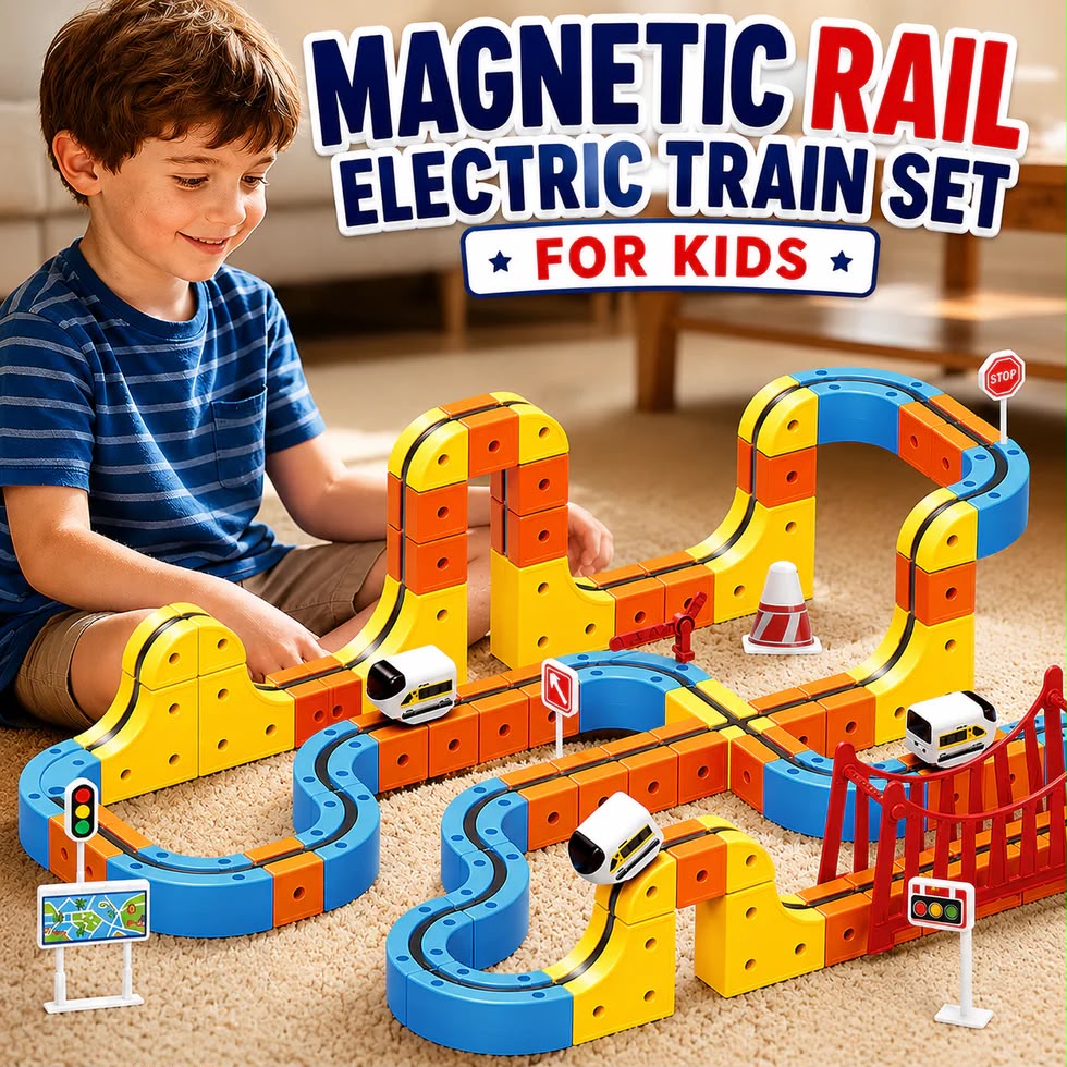 Gear Revolving Electric Track Train – Magnetic toy