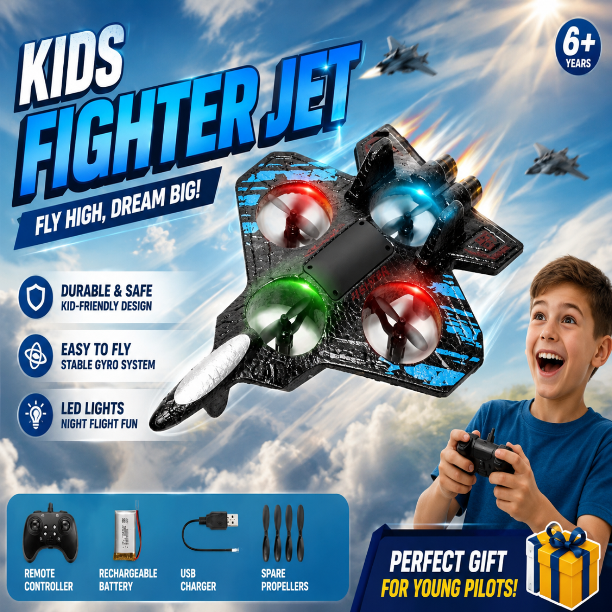 2.4GHz RC Acrobatic Flight Fighter Jet