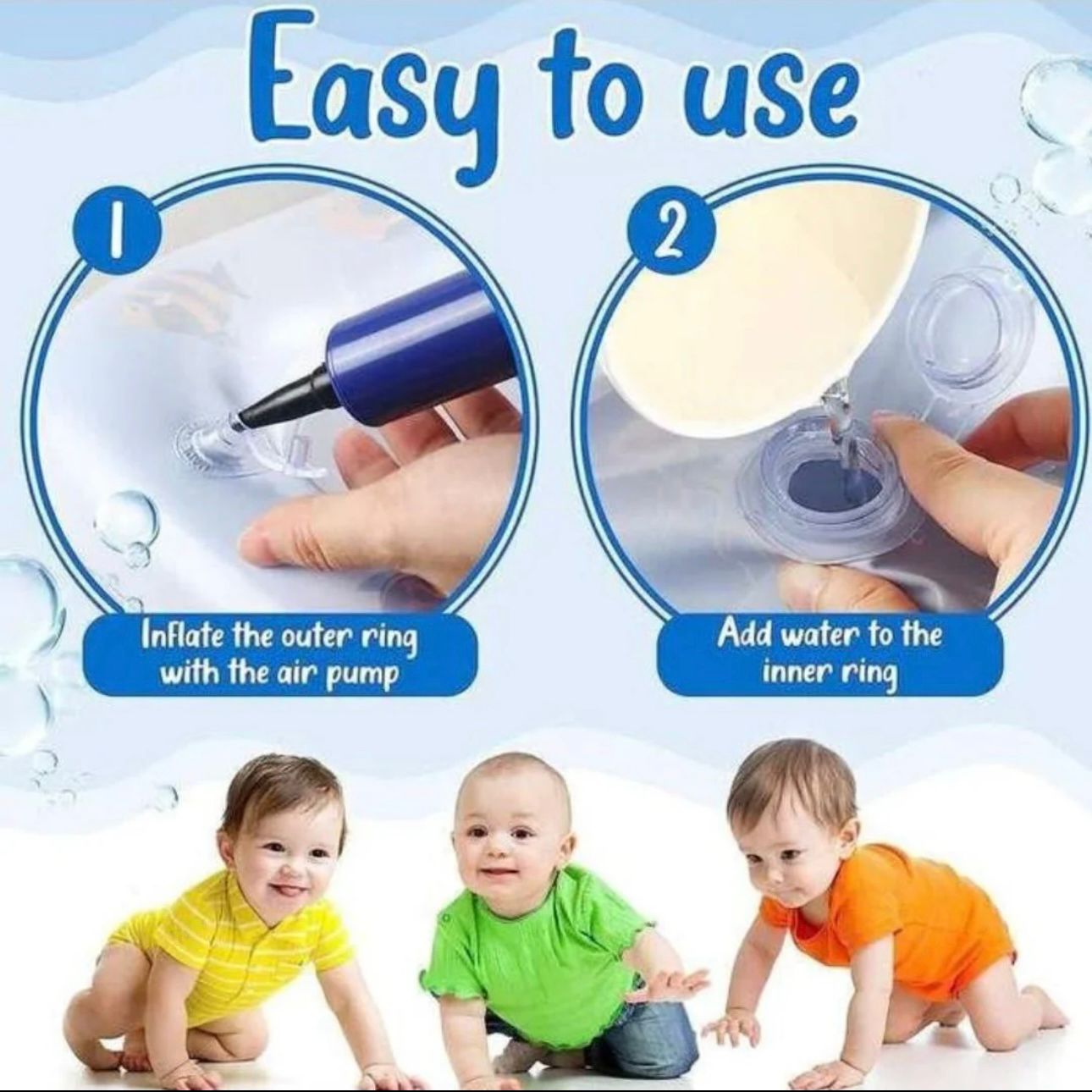 Tummy Time Water Mat丨Inflatable Water Play Mat for Babies