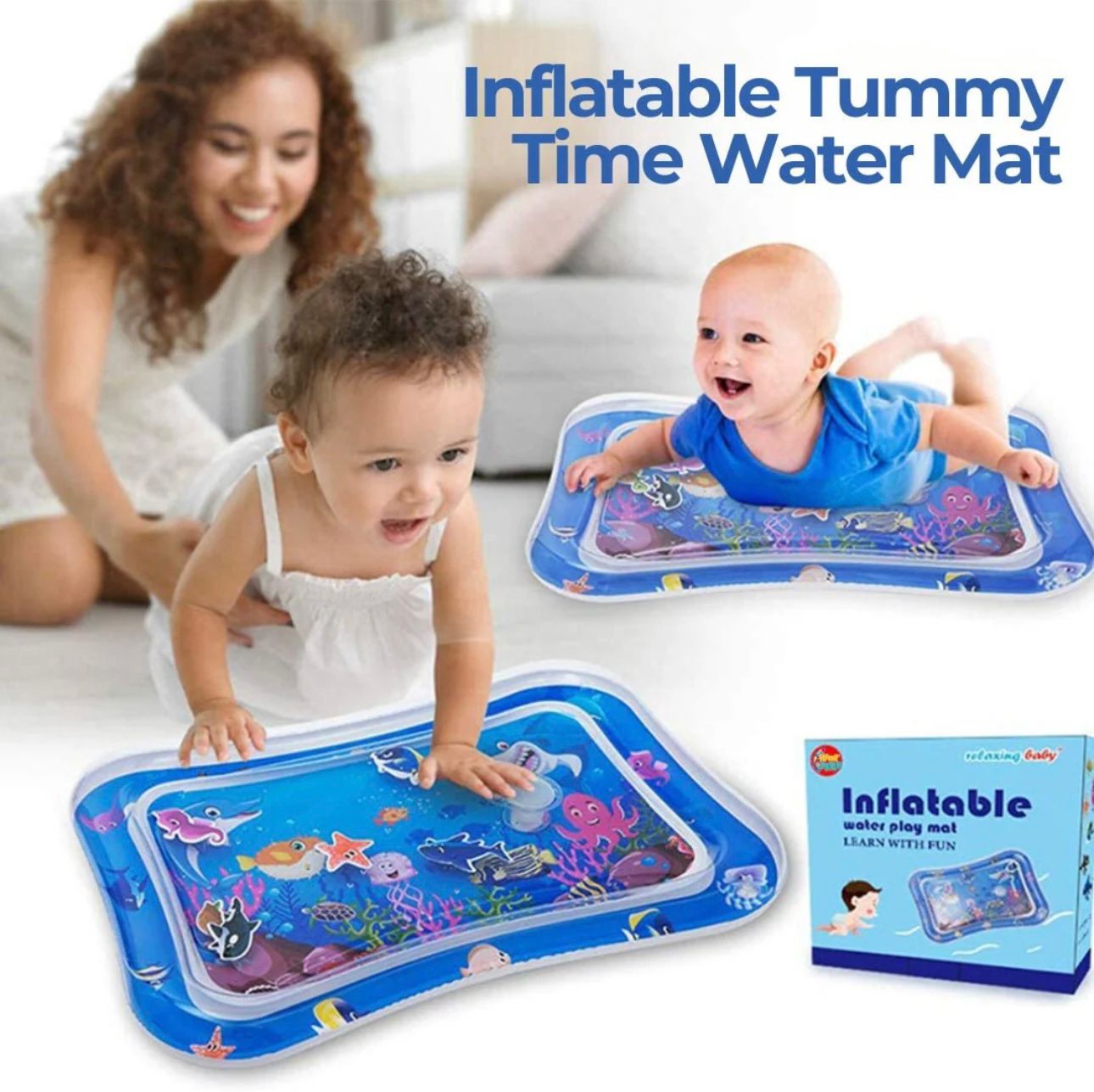 Tummy Time Water Mat丨Inflatable Water Play Mat for Babies