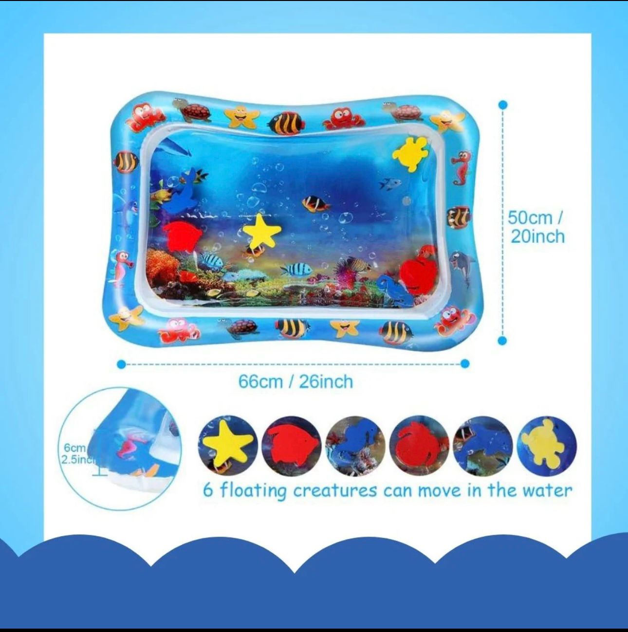 Tummy Time Water Mat丨Inflatable Water Play Mat for Babies