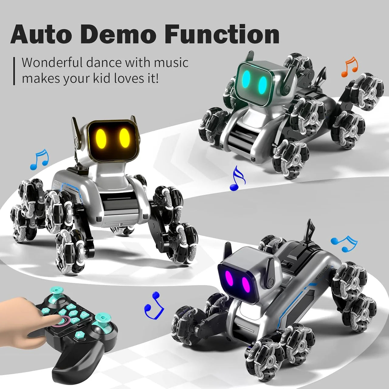 8WD Hand Gesture & Remote Control Robot Dog