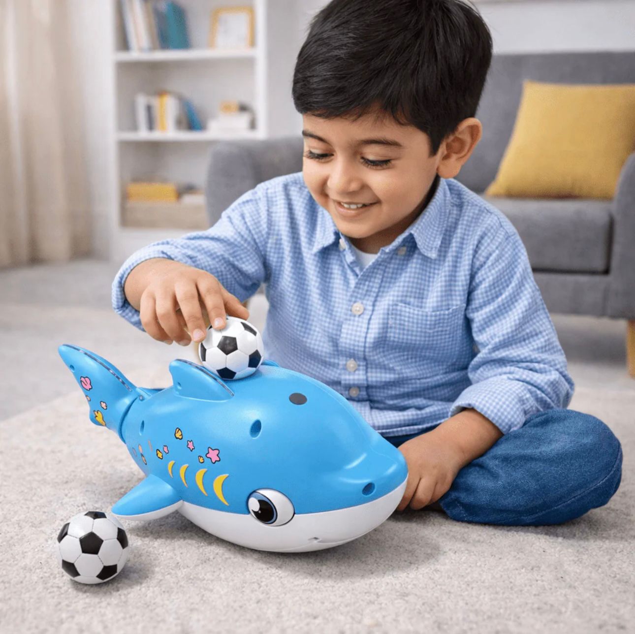 Shark Concert Funny Blowing Ball Toy for Kids
