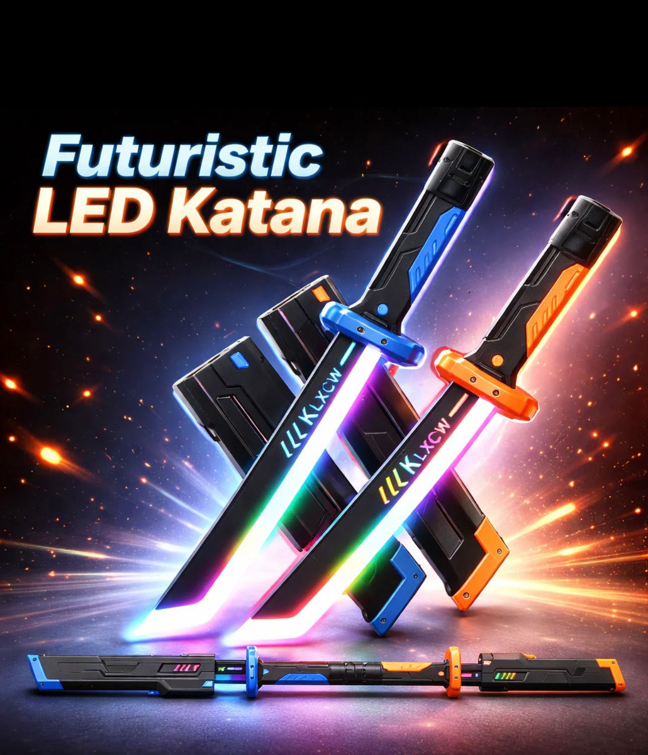 Spark Light Smoke Colorful Glowing Light Smoke Sword Toy