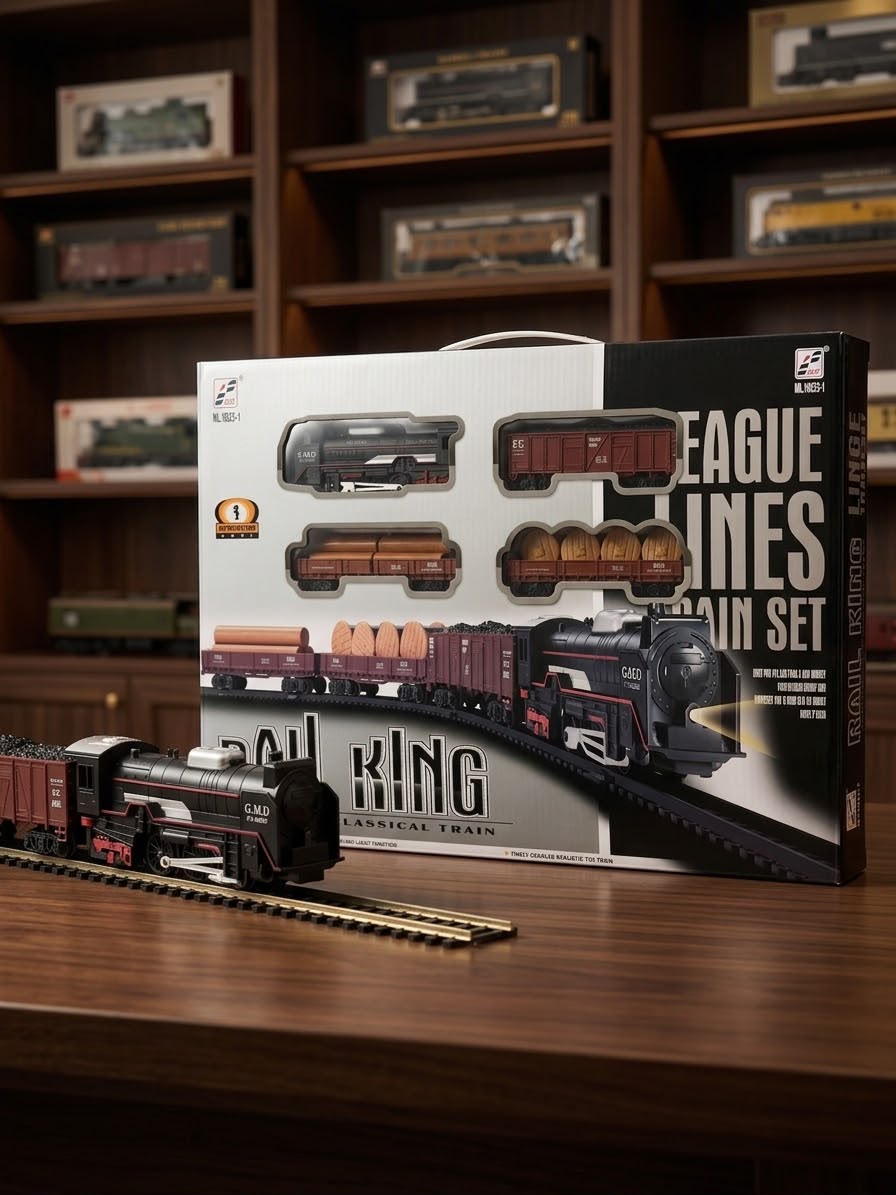 Train Track Set with Containers
