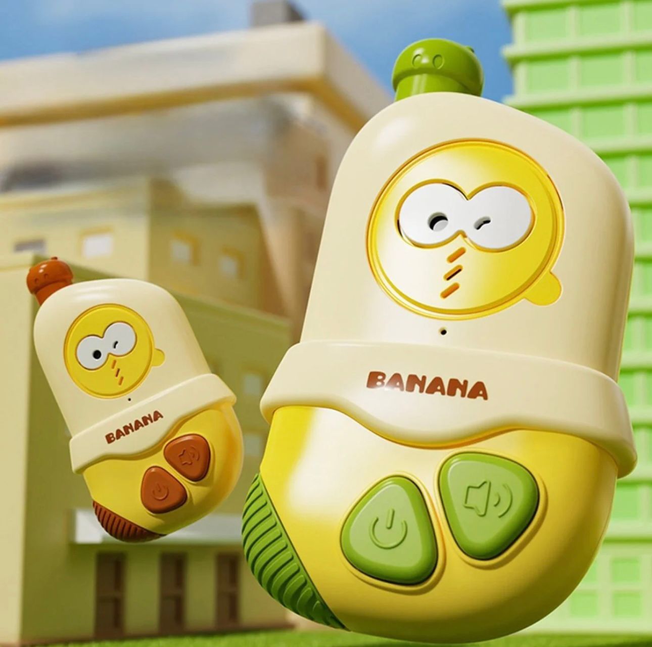 Cute Lijia Kids 2-Piece Yellow Walkie Talkie Set Long Range