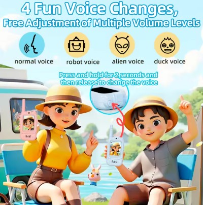 2PCS Rechargeable Kids Video Walkie Talkie Set